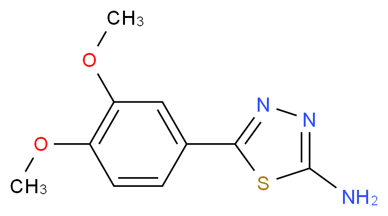 5-(3,4-Dimethoxy-phenyl)-[1,3,4]thiadiazol-2-ylamine_分子结构_CAS_5427-87-2)