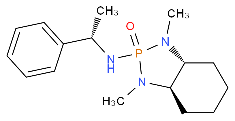 (3aR,7aR)-1,3-dimethyl-2-{[(1S)-1-phenylethyl]amino}-octahydro-1H-1,3,2λ<sup>5</sup>-benzodiazaphosphol-2-one_分子结构_CAS_204990-17-0