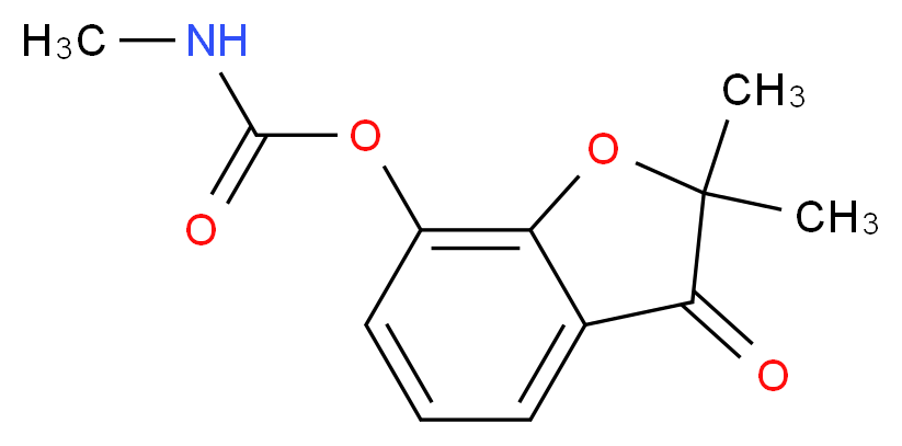 2,2-dimethyl-3-oxo-2,3-dihydro-1-benzofuran-7-yl N-methylcarbamate_分子结构_CAS_16709-30-1