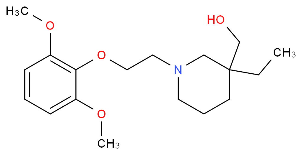 {1-[2-(2,6-dimethoxyphenoxy)ethyl]-3-ethylpiperidin-3-yl}methanol_分子结构_CAS_)