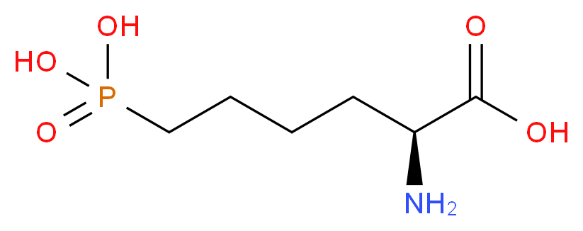 (2S)-2-amino-6-phosphonohexanoic acid_分子结构_CAS_126253-57-4