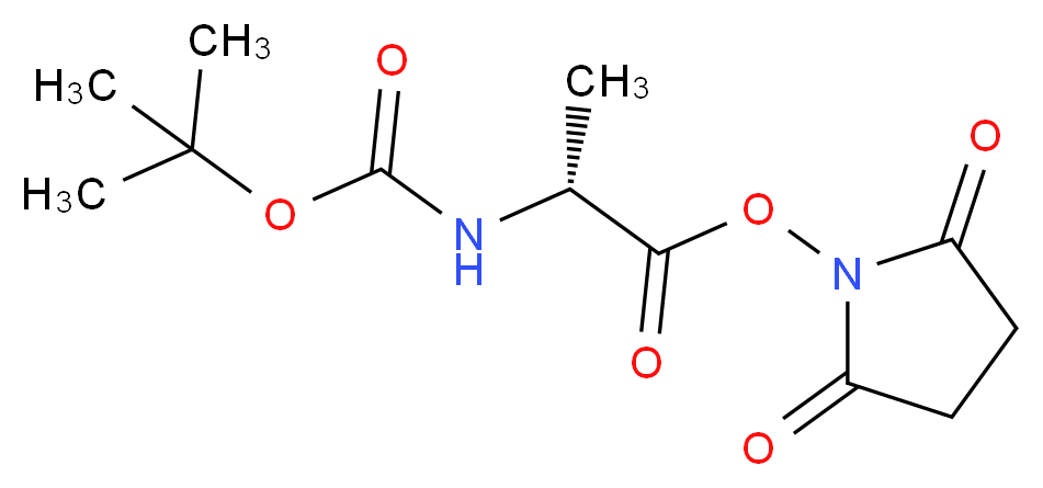 2,5-dioxopyrrolidin-1-yl (2R)-2-{[(tert-butoxy)carbonyl]amino}propanoate_分子结构_CAS_34404-33-6