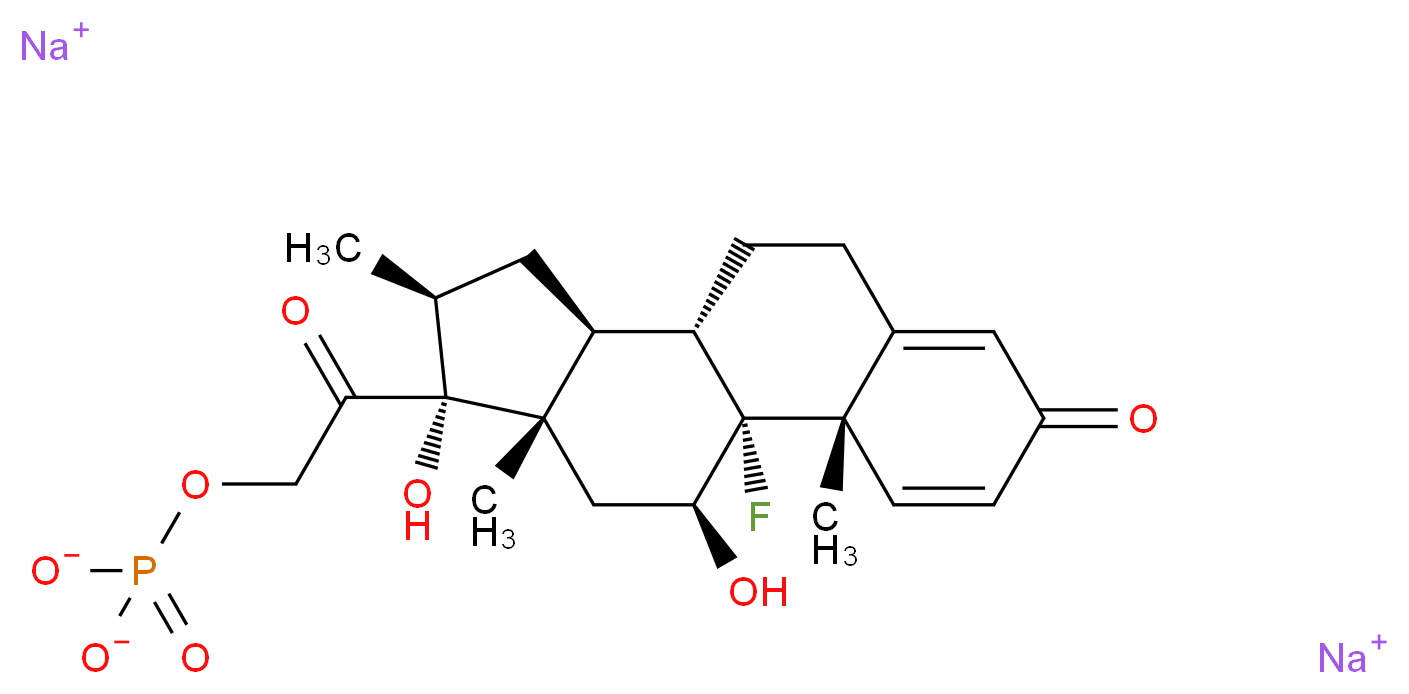 Betamethasone 21-phosphate disodium_分子结构_CAS_151-73-5)