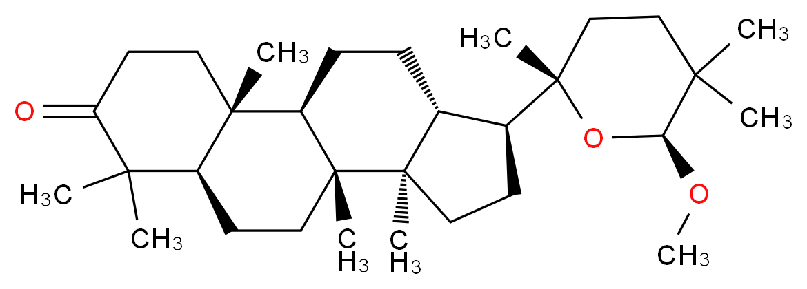 (1R,2R,7R,10R,11R,14S,15R)-14-[(2S,6S)-6-methoxy-2,5,5-trimethyloxan-2-yl]-2,6,6,10,11-pentamethyltetracyclo[8.7.0.0<sup>2</sup>,<sup>7</sup>.0<sup>1</sup><sup>1</sup>,<sup>1</sup><sup>5</sup>]heptadecan-5-one_分子结构_CAS_1020074-97-8