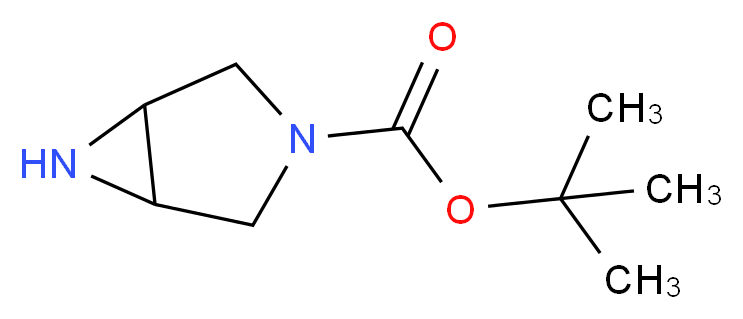 tert-butyl 3,6-diazabicyclo[3.1.0]hexane-3-carboxylate_分子结构_CAS_1262407-18-0