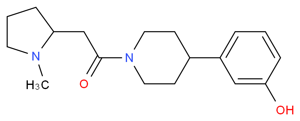 3-{1-[(1-methylpyrrolidin-2-yl)acetyl]piperidin-4-yl}phenol_分子结构_CAS_)