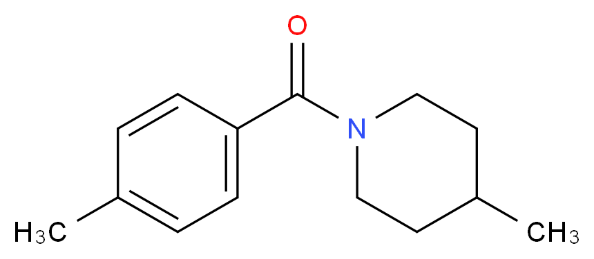 4-Methyl-1-(4-methylbenzoyl)piperidine_分子结构_CAS_67272-95-1)