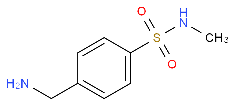 4-(aminomethyl)-N-methylbenzene-1-sulfonamide_分子结构_CAS_101252-53-3