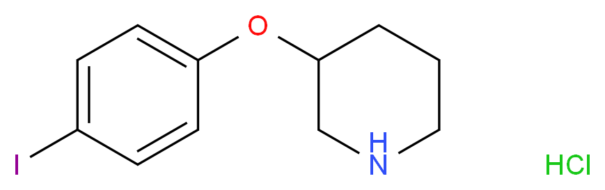 3-(4-Iodophenoxy)piperidine hydrochloride_分子结构_CAS_)