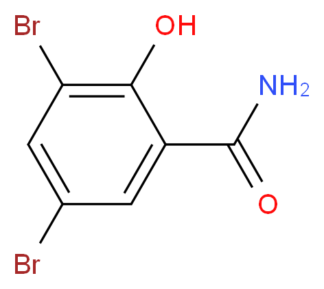 3,5-dibromo-2-hydroxybenzamide_分子结构_CAS_17892-25-0