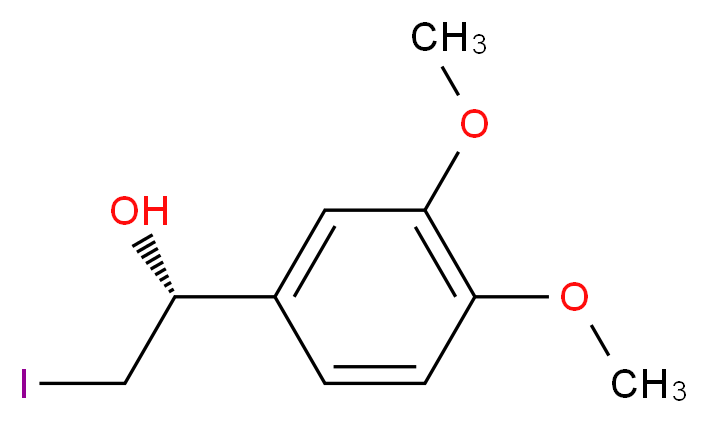 (1R)-1-(3,4-dimethoxyphenyl)-2-iodoethan-1-ol_分子结构_CAS_833353-17-6