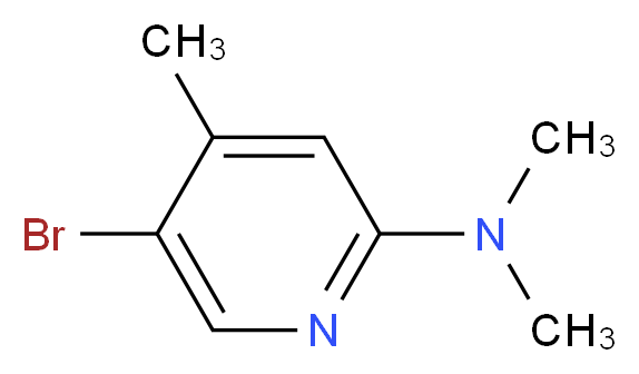 5-bromo-N,N,4-trimethylpyridin-2-amine_分子结构_CAS_764651-68-5