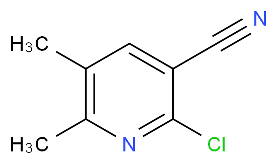 2-Chloro-5,6-dimethyl-3-pyridinecarbonitrile_分子结构_CAS_65176-93-4)