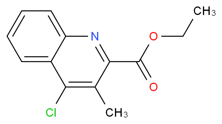 ETHYL 4-CHLORO-3-METHYLQUINOLINE-2-CARBOXYLATE_分子结构_CAS_24782-23-8)