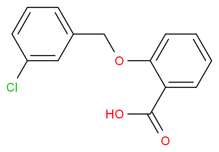 2-[(3-Chlorobenzyl)oxy]benzoic acid_分子结构_CAS_)
