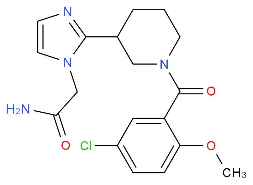2-{2-[1-(5-chloro-2-methoxybenzoyl)piperidin-3-yl]-1H-imidazol-1-yl}acetamide_分子结构_CAS_)