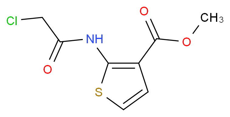 Methyl 2-[(chloroacetyl)amino]thiophene-3-carboxylate_分子结构_CAS_)