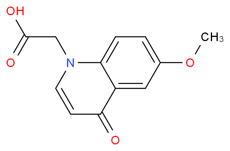 2-(6-methoxy-4-oxoquinolin-1(4H)-yl)acetic acid_分子结构_CAS_)