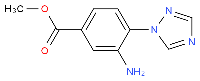 methyl 3-amino-4-(1H-1,2,4-triazol-1-yl)benzenecarboxylate_分子结构_CAS_167626-50-8)