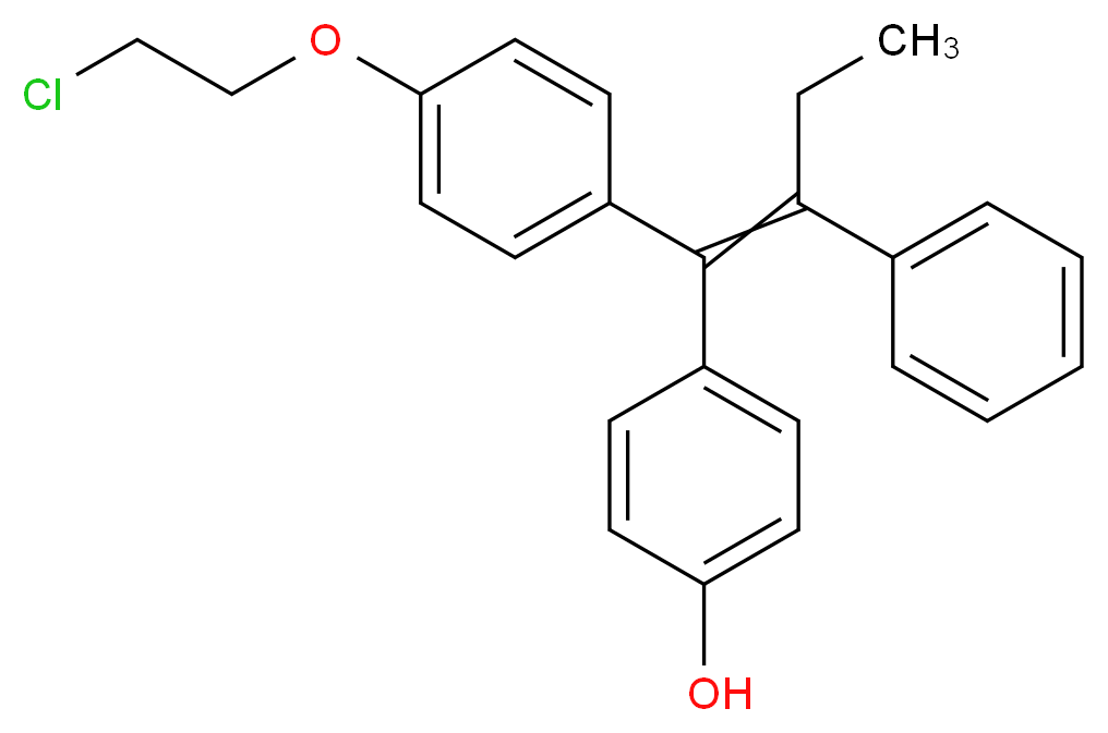 (E/Z)-1-[4-(2-Chloroethoxy)phenyl]-1-(4-hydroxyphenyl)-2-phenyl-1-butene_分子结构_CAS_119757-57-2)