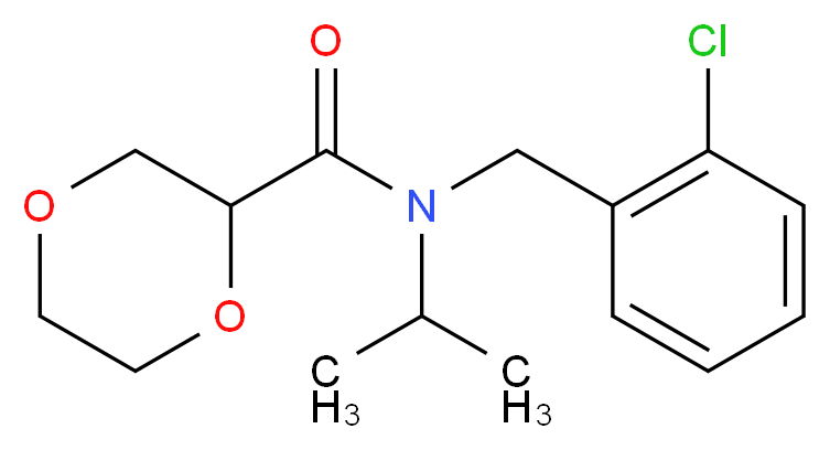 N-(2-chlorobenzyl)-N-isopropyl-1,4-dioxane-2-carboxamide_分子结构_CAS_)