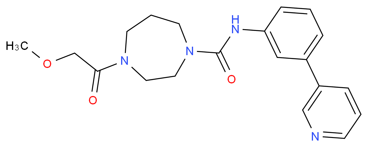 4-(methoxyacetyl)-N-(3-pyridin-3-ylphenyl)-1,4-diazepane-1-carboxamide_分子结构_CAS_)