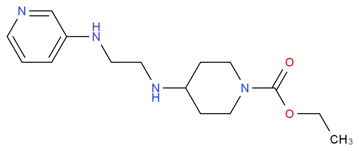 ethyl 4-{[2-(pyridin-3-ylamino)ethyl]amino}piperidine-1-carboxylate_分子结构_CAS_)
