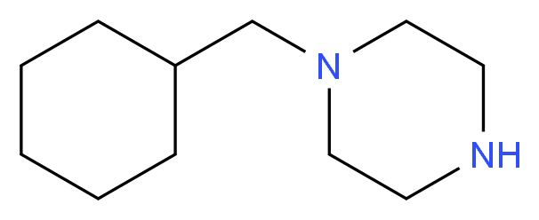 1-(cyclohexylmethyl)piperazine_分子结构_CAS_57184-23-3