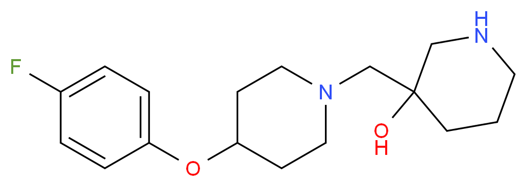 3-{[4-(4-fluorophenoxy)piperidin-1-yl]methyl}piperidin-3-ol_分子结构_CAS_)