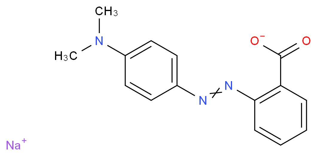sodium 2-{2-[4-(dimethylamino)phenyl]diazen-1-yl}benzoate_分子结构_CAS_845-10-3