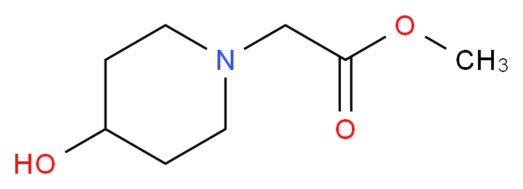 methyl 2-(4-hydroxypiperidin-1-yl)acetate_分子结构_CAS_)