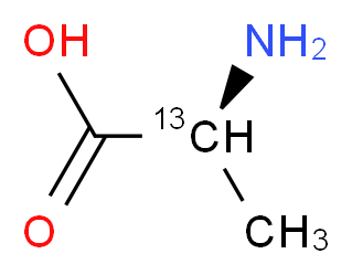 L-丙氨酸-2-13C_分子结构_CAS_62656-85-3)