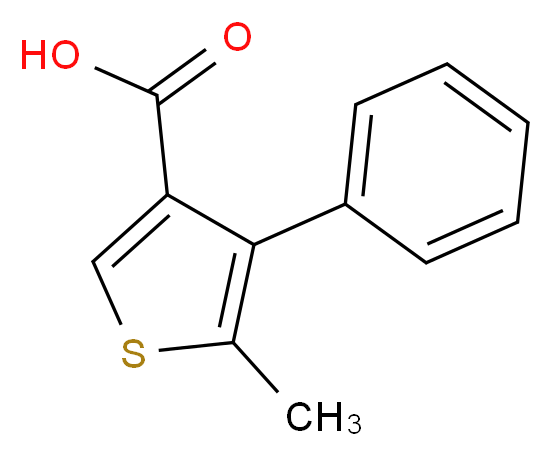 5-Methyl-4-phenyl-thiophene-3-carboxylic acid_分子结构_CAS_557792-56-0)