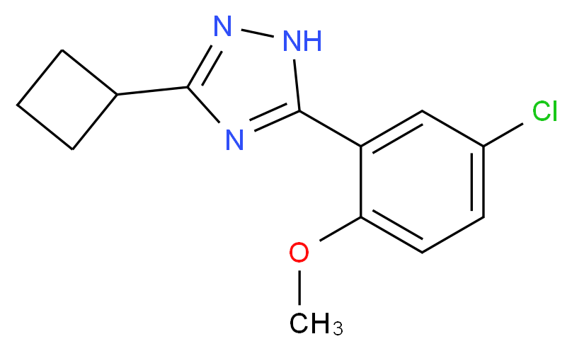5-(5-chloro-2-methoxyphenyl)-3-cyclobutyl-1H-1,2,4-triazole_分子结构_CAS_)