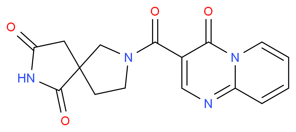 7-[(4-oxo-4H-pyrido[1,2-a]pyrimidin-3-yl)carbonyl]-2,7-diazaspiro[4.4]nonane-1,3-dione_分子结构_CAS_)