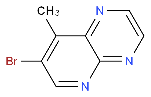 7-bromo-8-methylpyrido[2,3-b]pyrazine_分子结构_CAS_116605-69-7