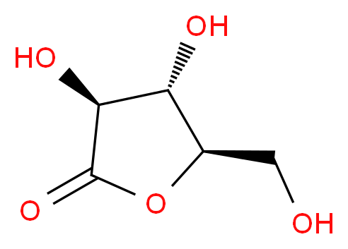 (3S,4S,5R)-3,4-dihydroxy-5-(hydroxymethyl)oxolan-2-one_分子结构_CAS_2782-09-4