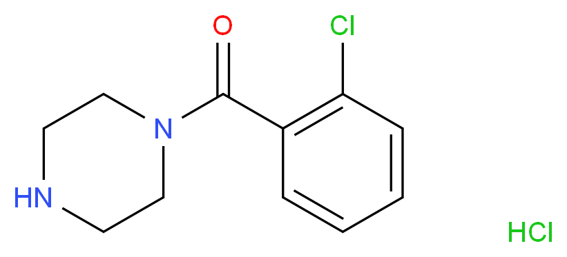 1-(2-chlorobenzoyl)piperazine hydrochloride_分子结构_CAS_13754-45-5)