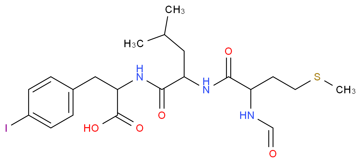 N-FORMYL-MET-LEU-p-IODO-PHE_分子结构_CAS_105931-59-7)