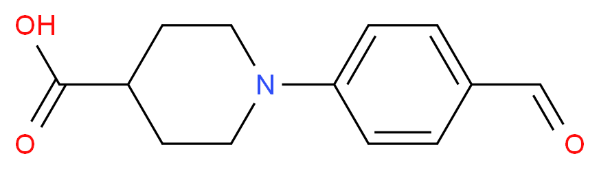 1-(4-Formylphenyl)-4-piperidinecarboxylic acid_分子结构_CAS_)
