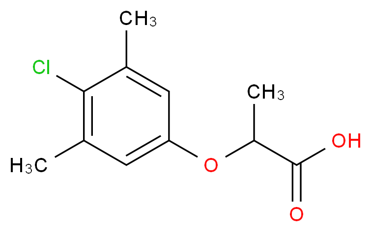 2-(4-chloro-3,5-dimethylphenoxy)propanoic acid_分子结构_CAS_14234-20-9)