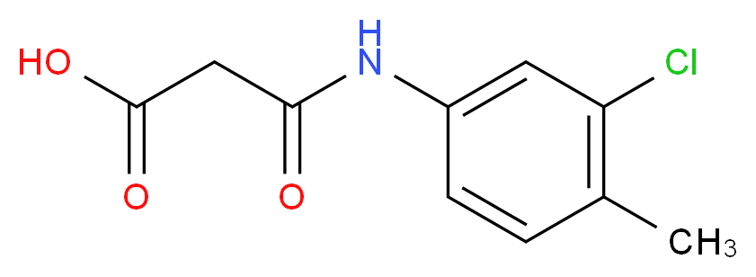 3-[(3-chloro-4-methylphenyl)amino]-3-oxopropanoic acid_分子结构_CAS_73877-03-9)