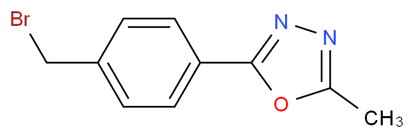 2-[4-(bromomethyl)phenyl]-5-methyl-1,3,4-oxadiazole_分子结构_CAS_946409-17-2)