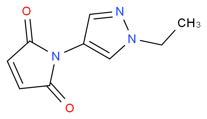 1-(1-ethyl-1H-pyrazol-4-yl)-2,5-dihydro-1H-pyrrole-2,5-dione_分子结构_CAS_)