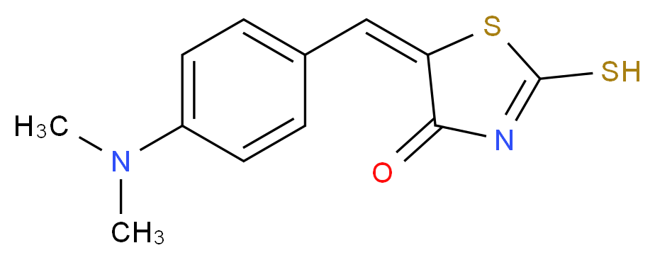 (5E)-5-[4-(Dimethylamino)benzylidene]-2-mercapto-1,3-thiazol-4(5H)-one_分子结构_CAS_536-17-4)