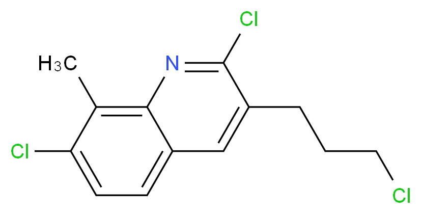 2,7-dichloro-3-(3-chloropropyl)-8-methylquinoline_分子结构_CAS_948292-07-7