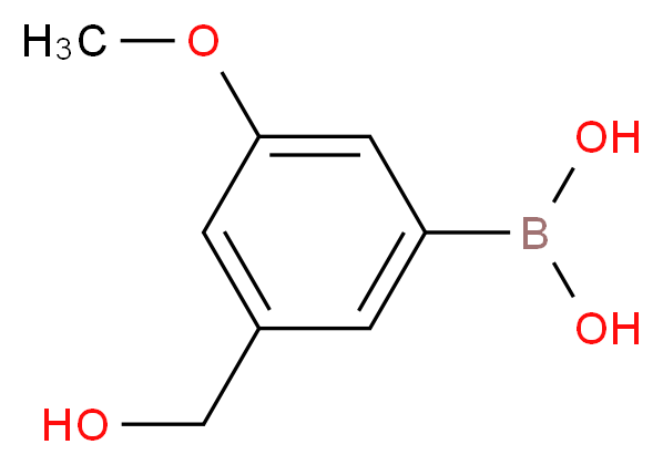 [3-(hydroxymethyl)-5-methoxyphenyl]boronic acid_分子结构_CAS_192182-54-0