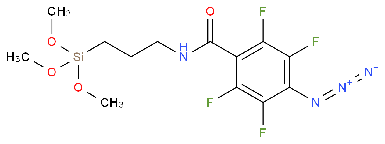 4-azido-2,3,5,6-tetrafluoro-N-[3-(trimethoxysilyl)propyl]benzamide_分子结构_CAS_298225-03-3