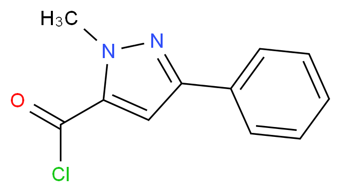 1-methyl-3-phenyl-1H-pyrazole-5-carbonyl chloride_分子结构_CAS_864068-95-1