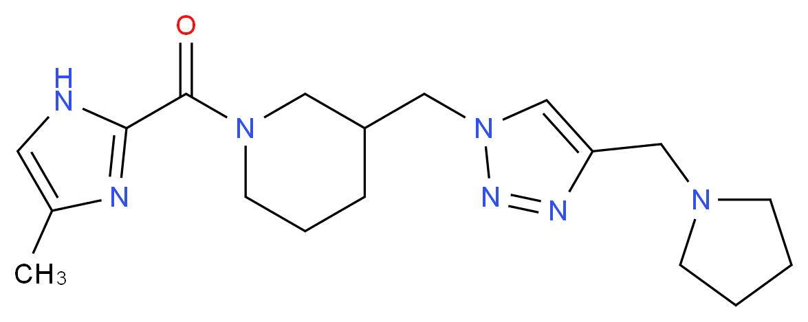 1-[(4-methyl-1H-imidazol-2-yl)carbonyl]-3-{[4-(pyrrolidin-1-ylmethyl)-1H-1,2,3-triazol-1-yl]methyl}piperidine_分子结构_CAS_)